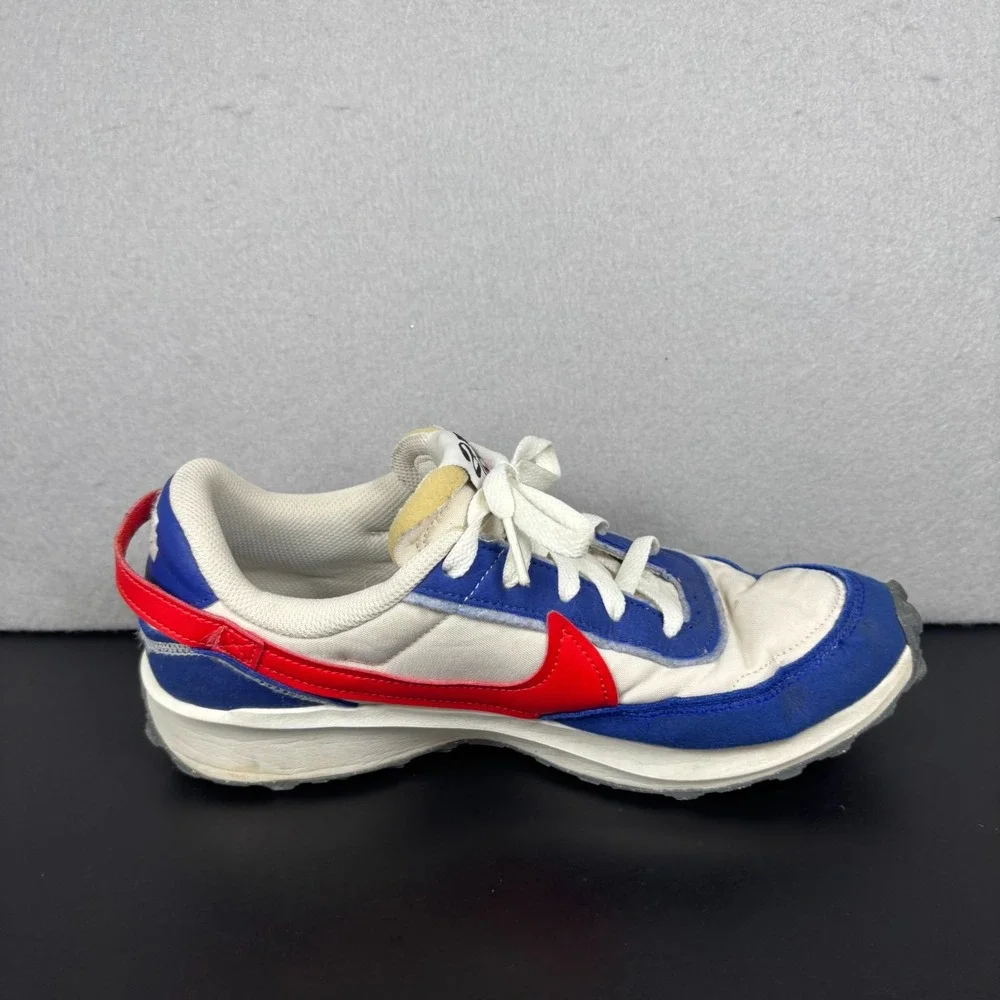 Nike Waffle Debut Swoosh Phantom Blue Red DV0527-001 Men's Size 8.5 Sneakers